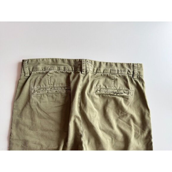 CURRENT/ELLIOTT The Captain Army Green Cotton Mid Rise Ankle Pants, Size 26 - Picture 5 of 12
